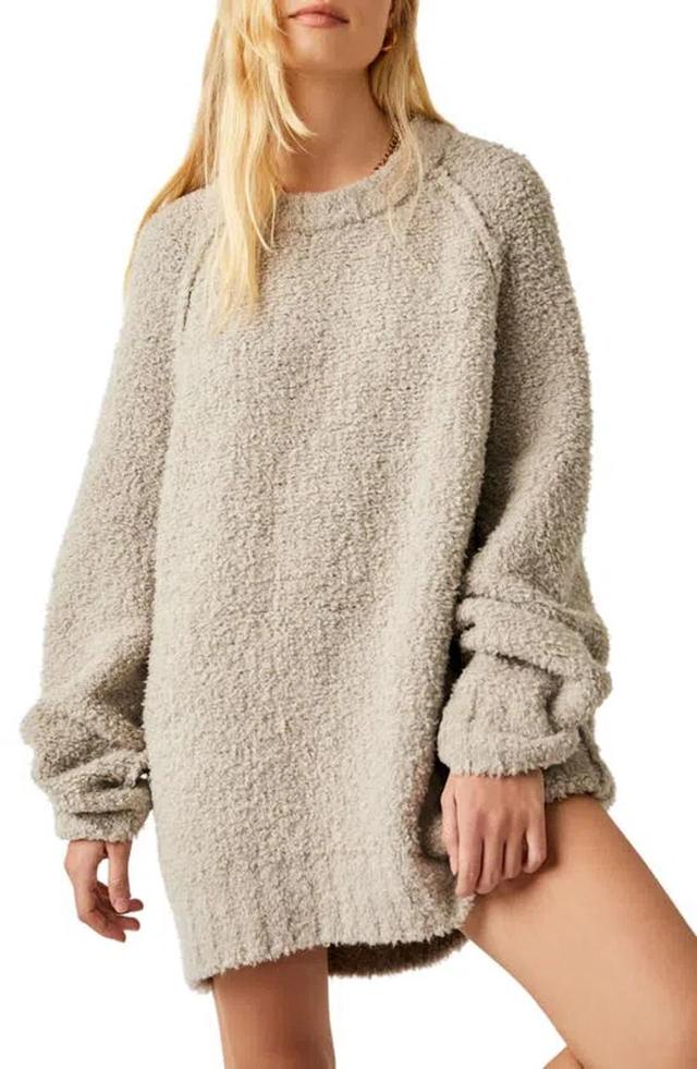 Teddy Sweater Tunic In Grey Product Image