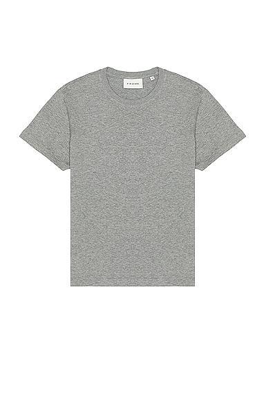 FRAME Duo Fold Tee in Grey Product Image