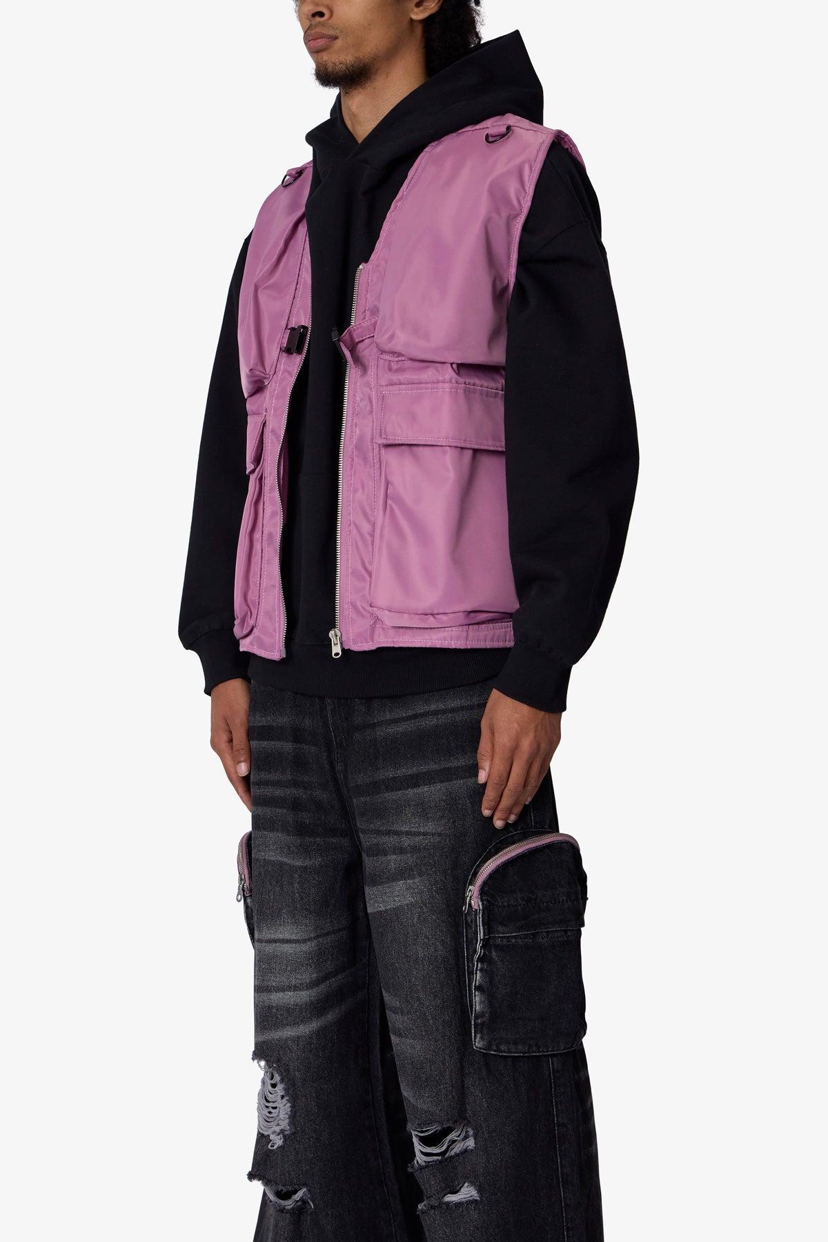 Nylon Utility Vest - Pink Product Image