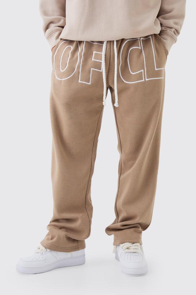 Relaxed Fit OFCL Applique Sweatpants | boohooMAN USA Product Image