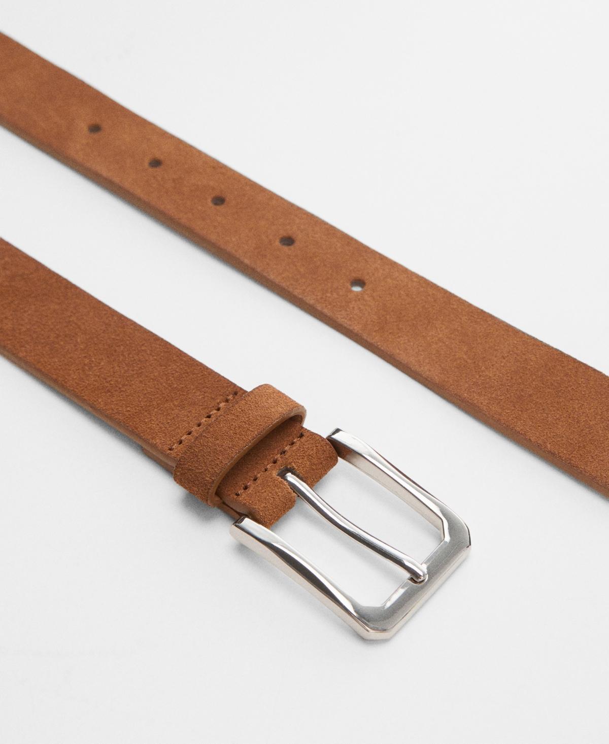 MANGO MAN - Suede belt khakiMen Product Image