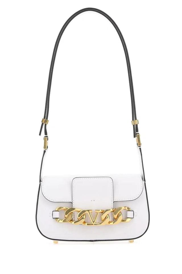 VALENTINO GARAVANI Valentino Vlogo Plaque Chain In White Product Image