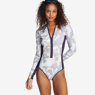 Women's Long-Sleeve One-Piece Swimsuit Product Image