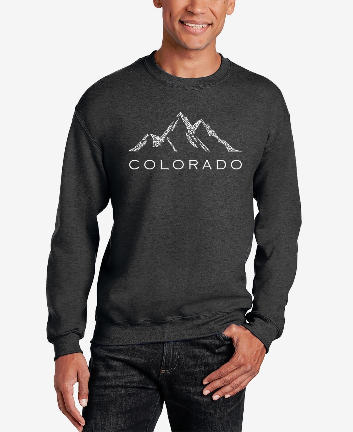 La Pop Art Mens Word Art Crewneck Colorado Ski Towns Sweatshirt Product Image