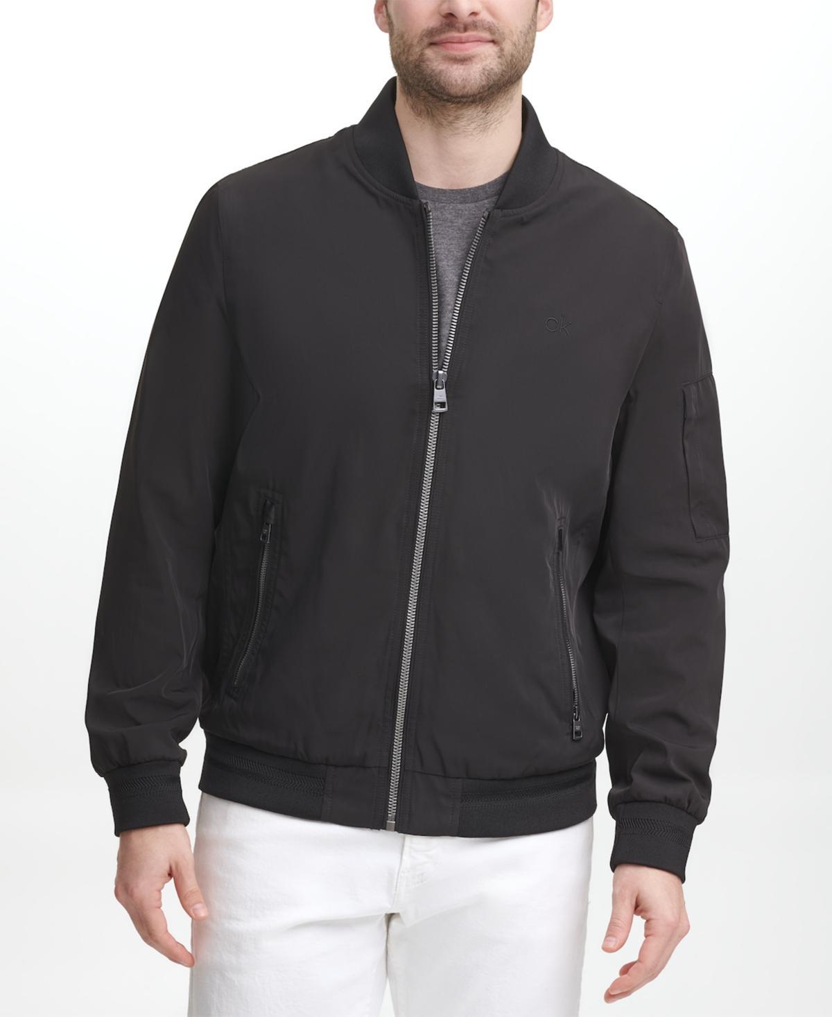 Calvin Klein Mens Full Zip Bomber Jacket - Olive Product Image