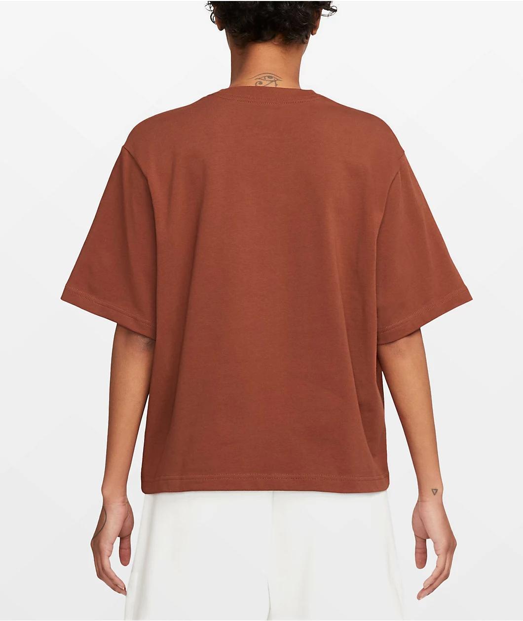 Nike Sportswear Essential Orange Boxy T-Shirt Product Image