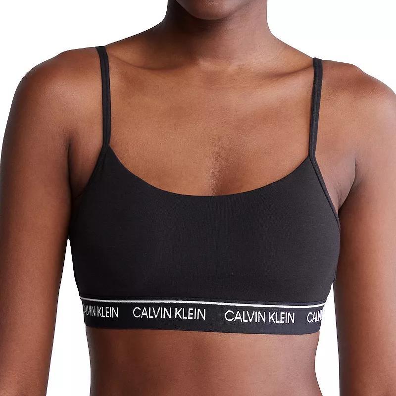 Womens Calvin Klein Archive Logo Lightly Lined Bralette QF7534 Red Product Image