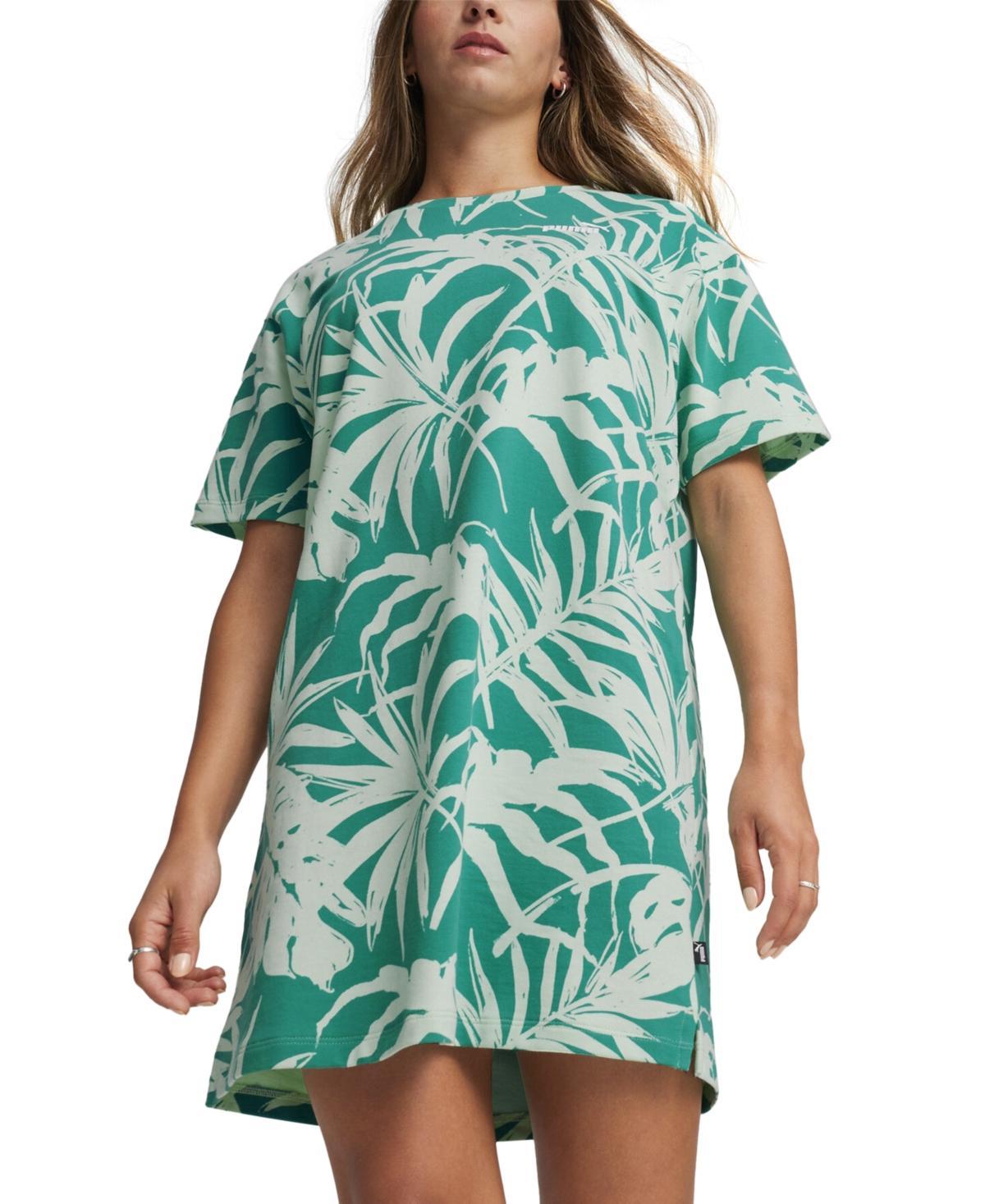 Puma Womens Essential Palm Resort Short-Sleeve T-Shirt Dress Product Image