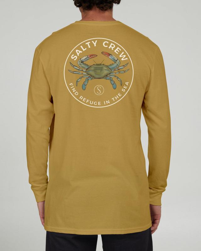 Blue Crabber Premium L/S Tee - Mustard Product Image