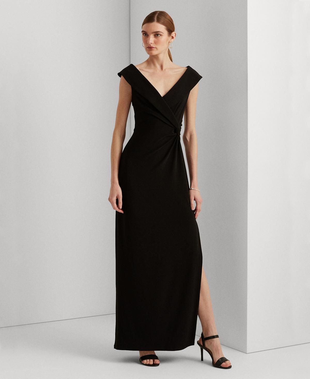 Lauren Ralph Lauren Womens Jersey Off-the-Shoulder Side-Slit Column Gown Product Image