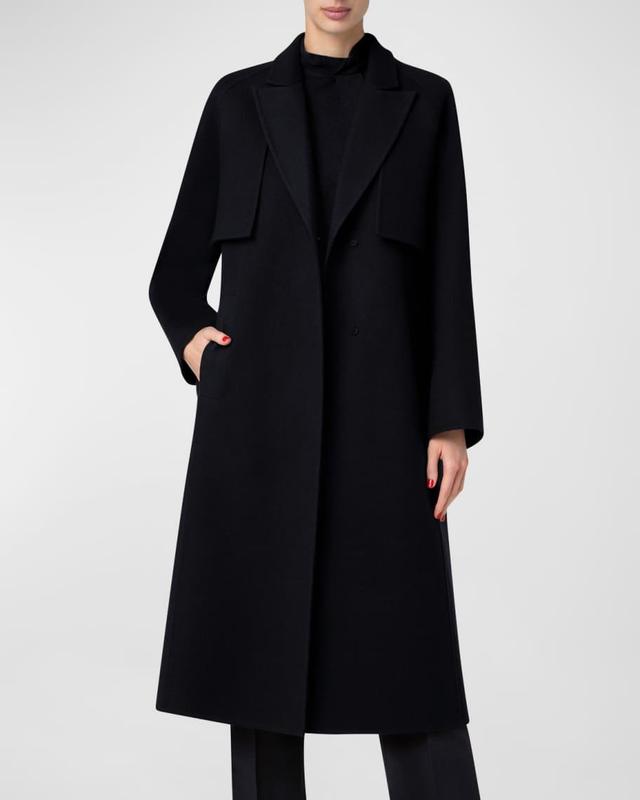 Kat Wool Double-Face Long Coat With Detachable Bolero Product Image