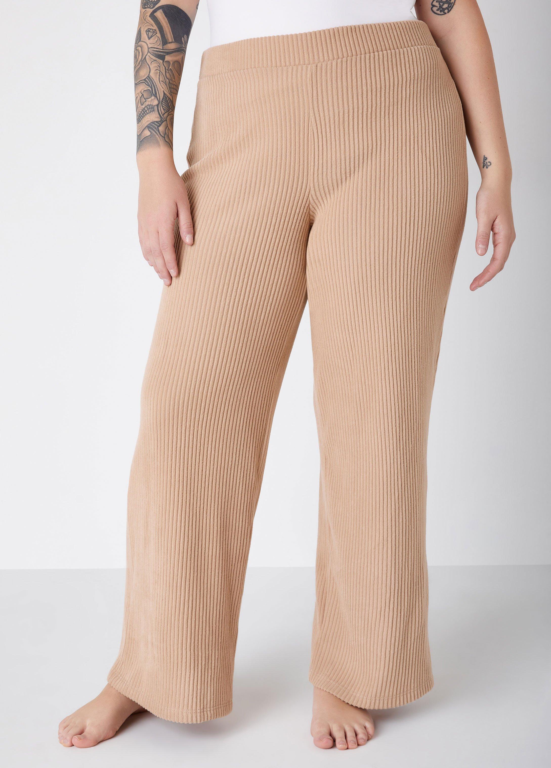 Plus Size Ribbed Fleece Lounge Pants Ashley Stewart Product Image