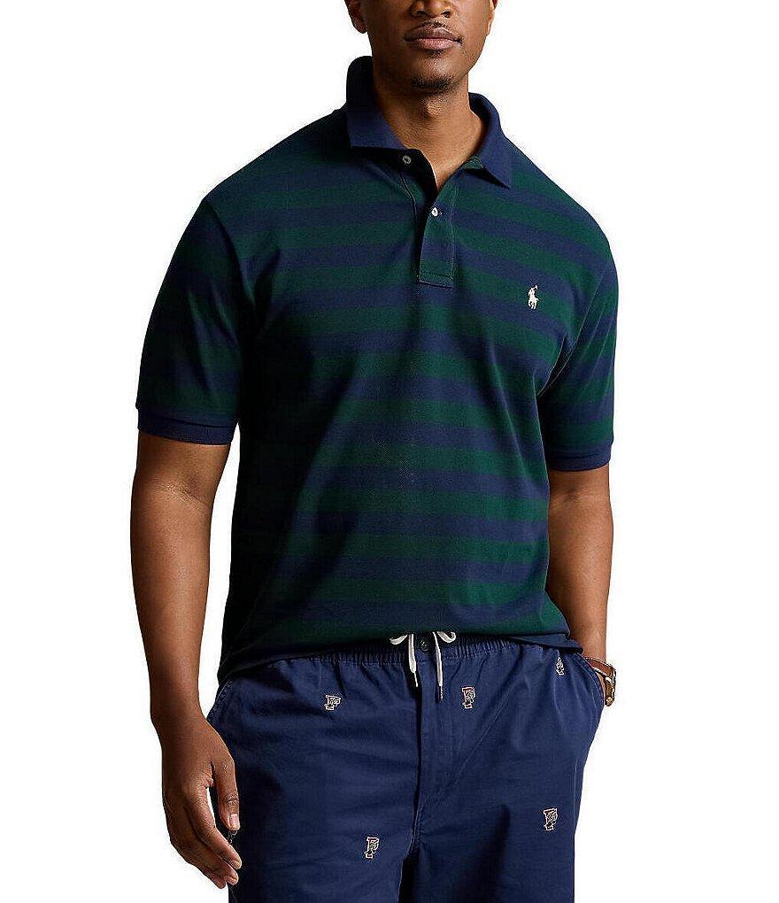 Polo Ralph Lauren Big & Tall Classic Fit Stripe Mesh Short Sleeve Polo Shirt Product Image