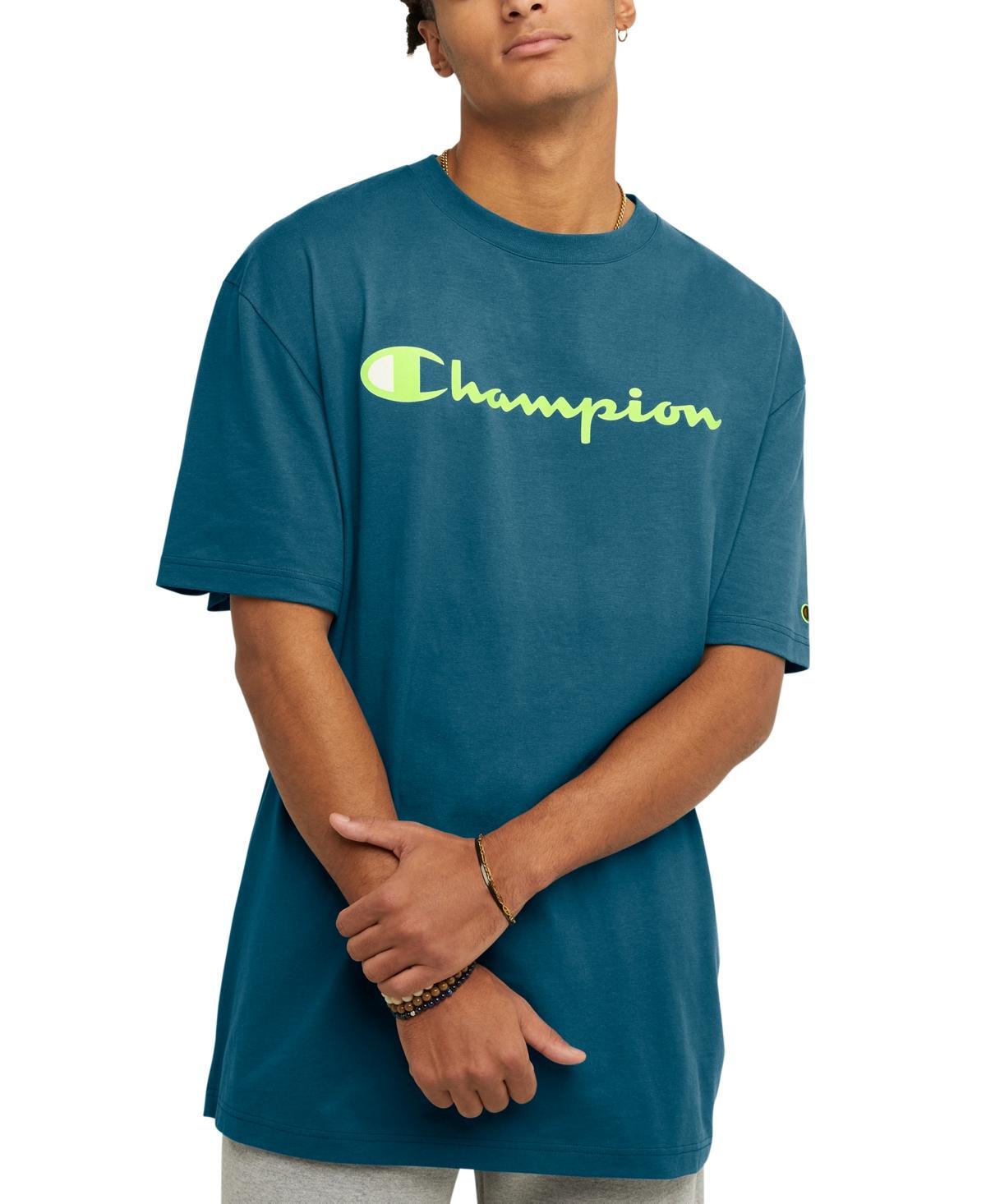 Mens Champion Classic T-Shirt, Script Logo Surf The Web XS Product Image