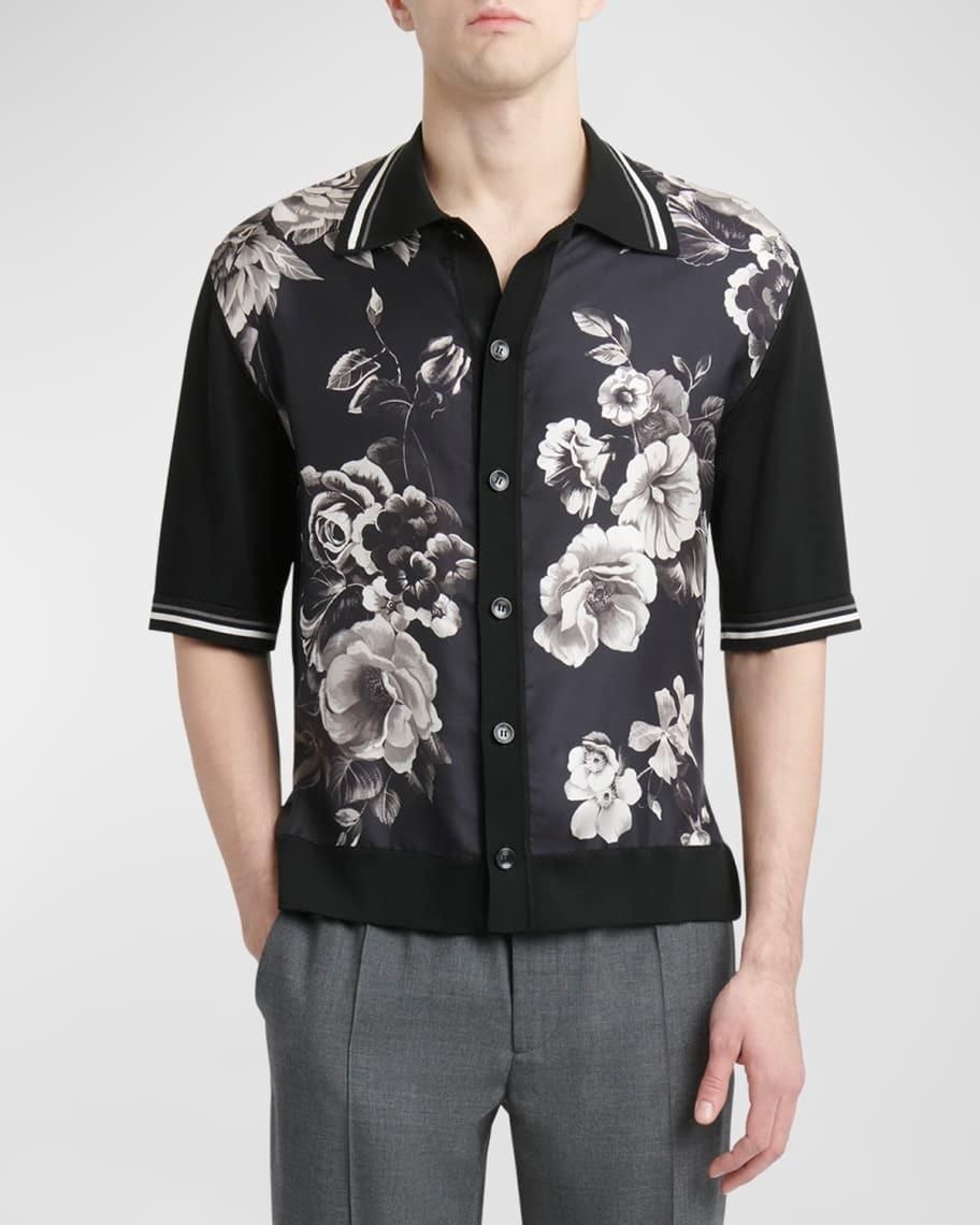 Mens Twill Floral Button-Down Shirt Product Image