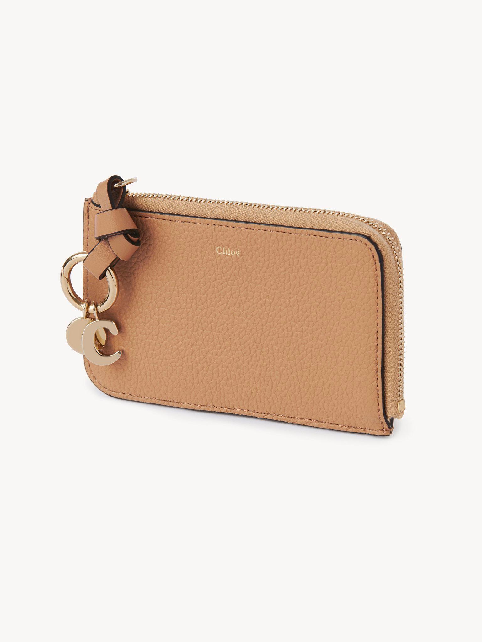 Alphabet wallet in grained leather Product Image