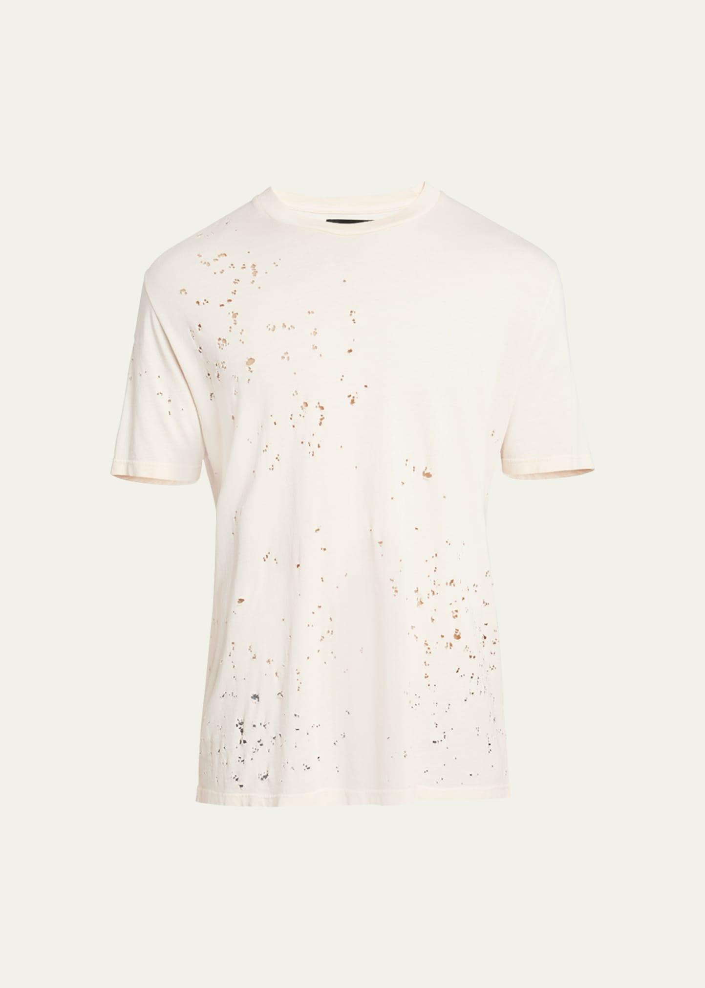 Mens Washed Distressed T-Shirt Product Image