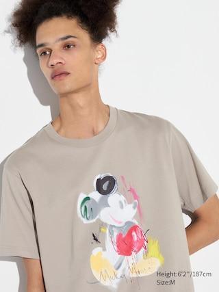 Mens Mickey Stands Ut (Short-Sleeve Graphic T-Shirt) Beige Small UNIQLO US Product Image