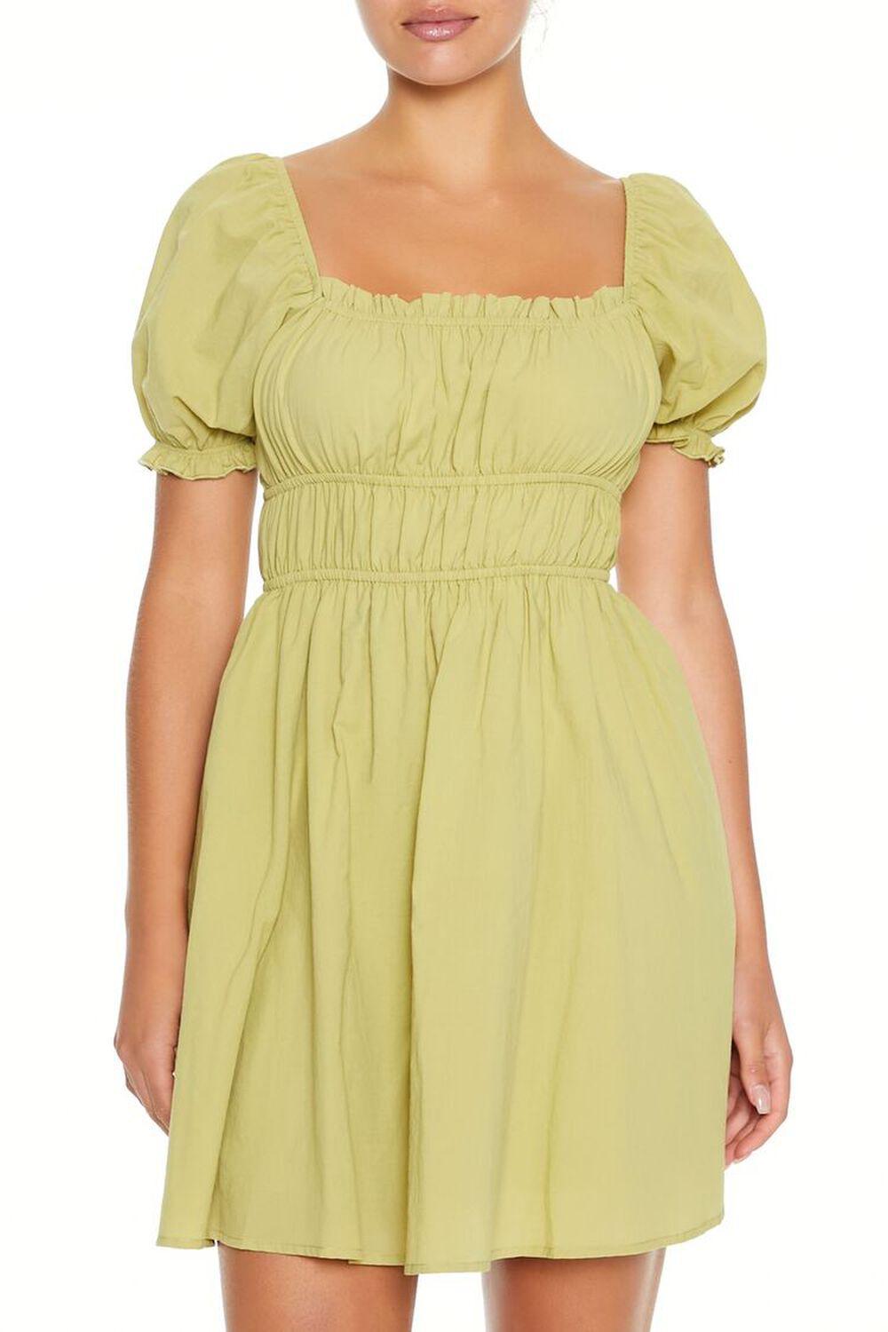 Ruffle Puff-Sleeve Mini Dress | Forever 21 Product Image