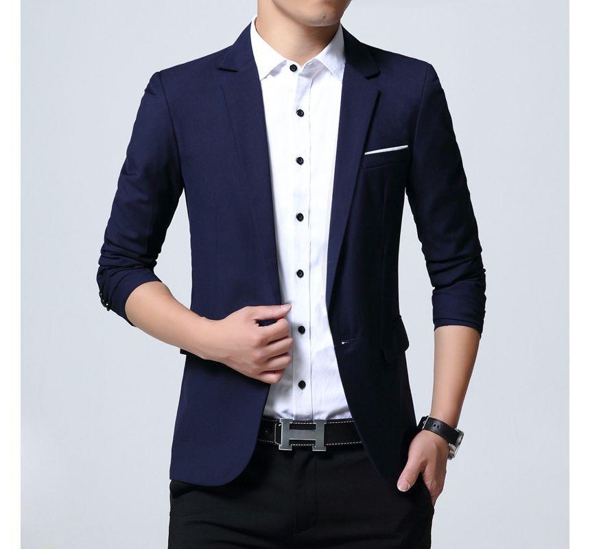 Plain One-Buttoned Blazer Product Image