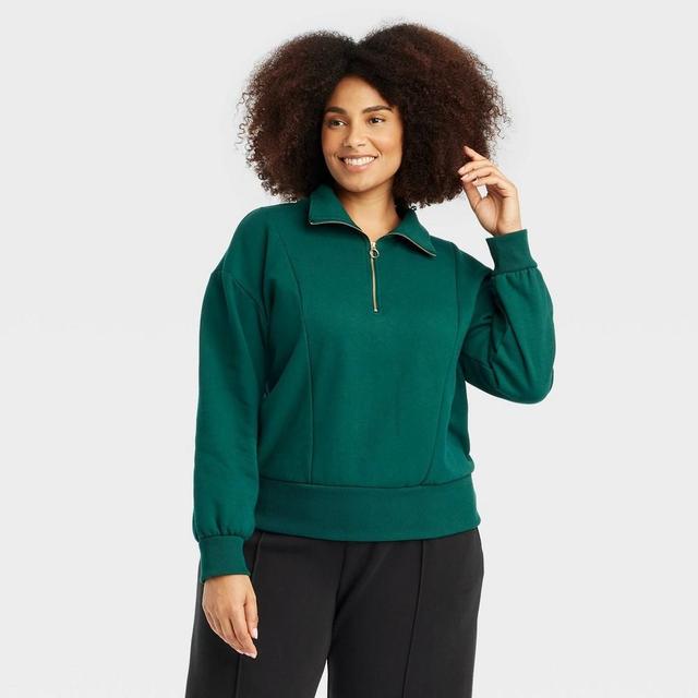 Womens Quarter Zip Sweatshirt - A New Day 3X Product Image