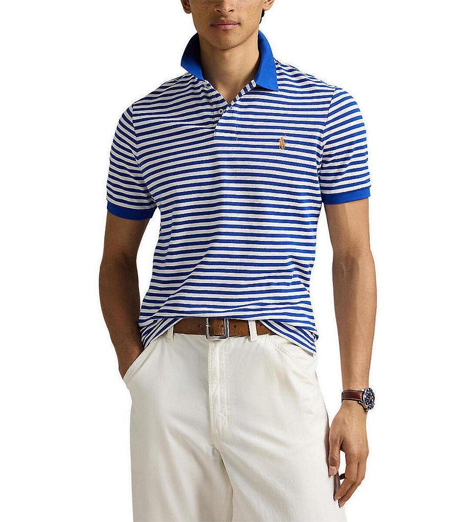 Polo Ralph Lauren Big & Tall Classic Fit Stripe Mesh Short Sleeve Polo Shirt Product Image