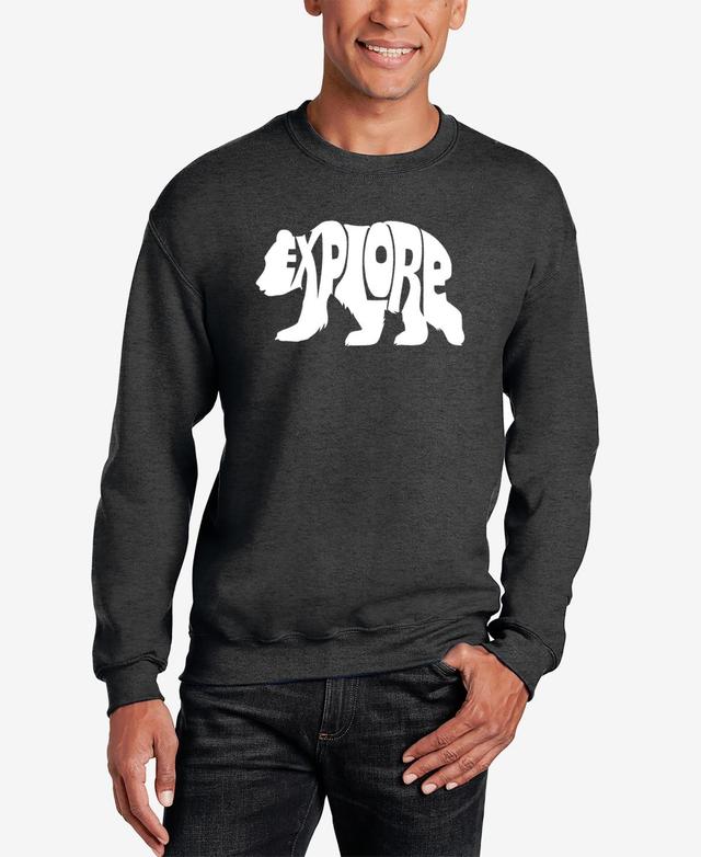 La Pop Art Explore - Mens Word Art Crewneck Sweatshirt Product Image