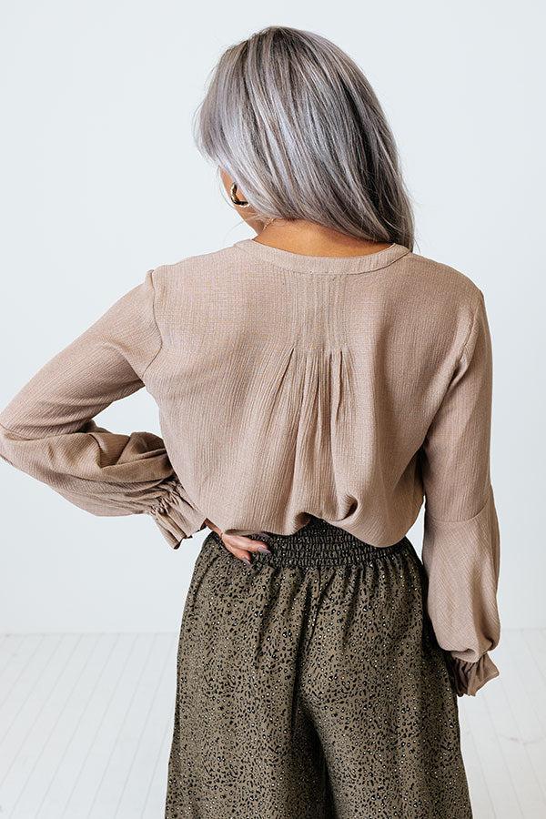 Santa Cruz Chic Shift Top In Taupe Product Image