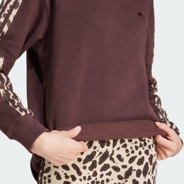 Essentials 3-Stripes Animal-Print Sweatshirt Product Image