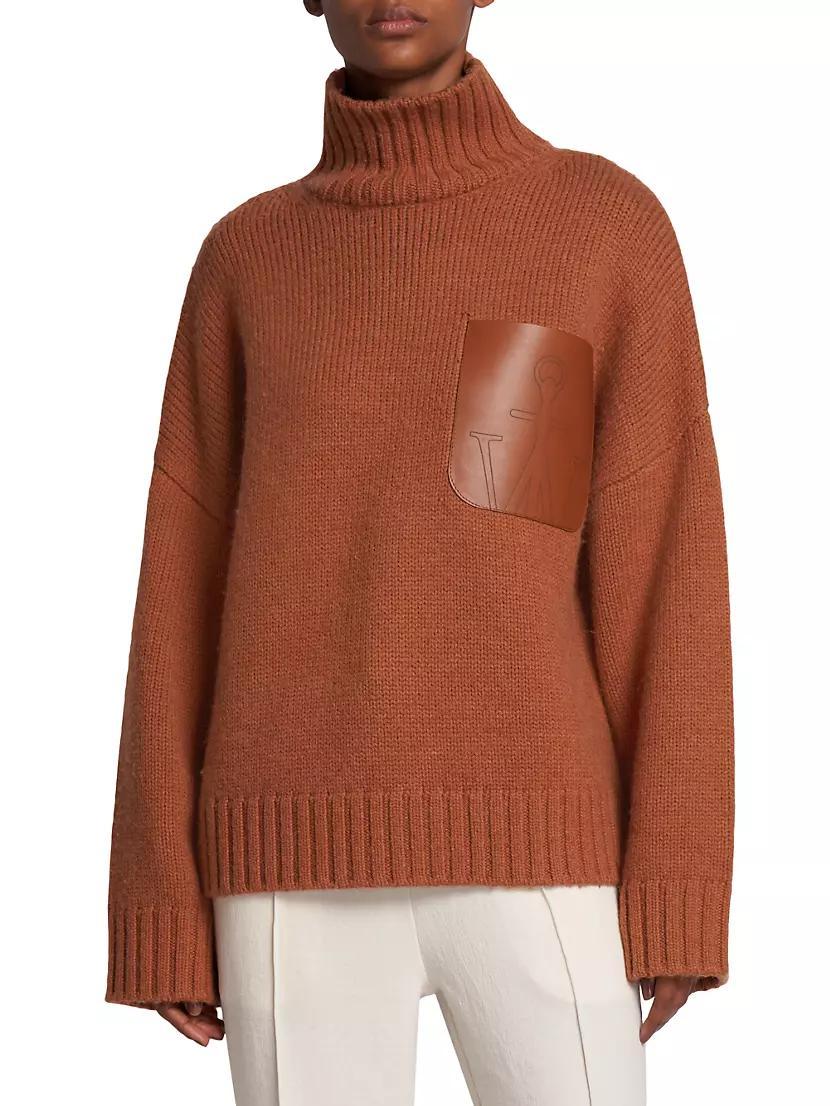 Leather Patch Pocket Sweater Product Image