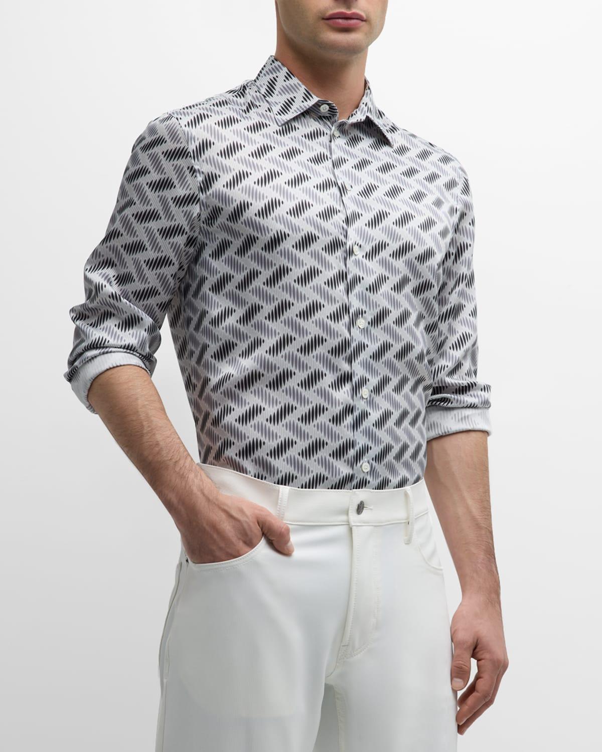 Mens Geometric Print Sportshirt Product Image