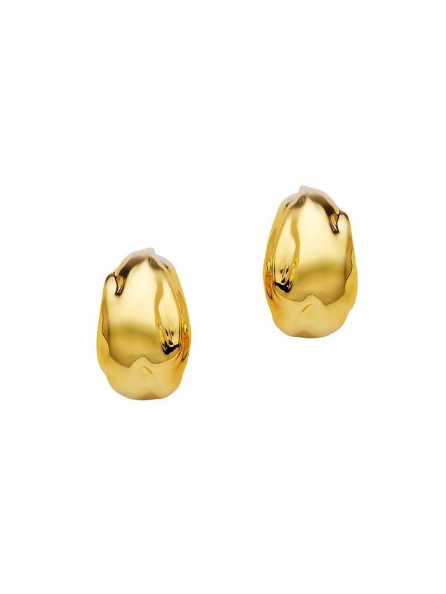 Womens Zagora Petite Florie 24K-Gold-Plated Hoop Earrings Product Image