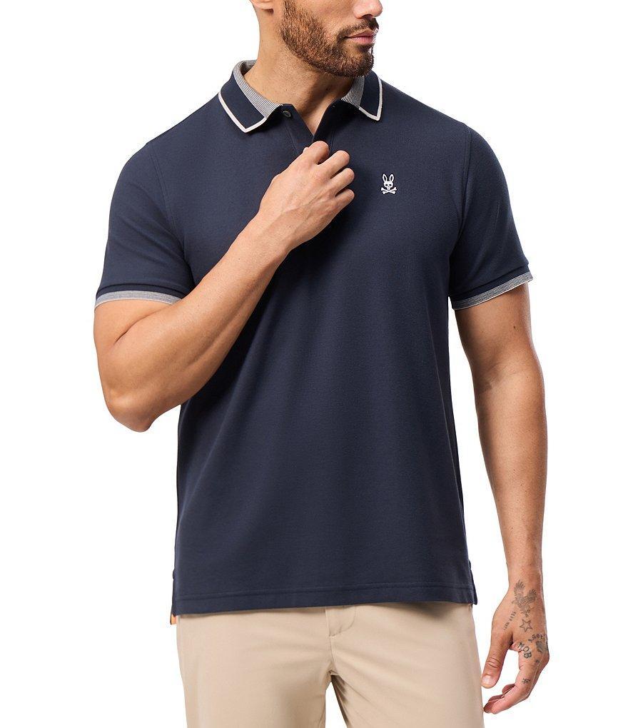 Psycho Bunny Duvall Pique Short Sleeve Polo Shirt Product Image