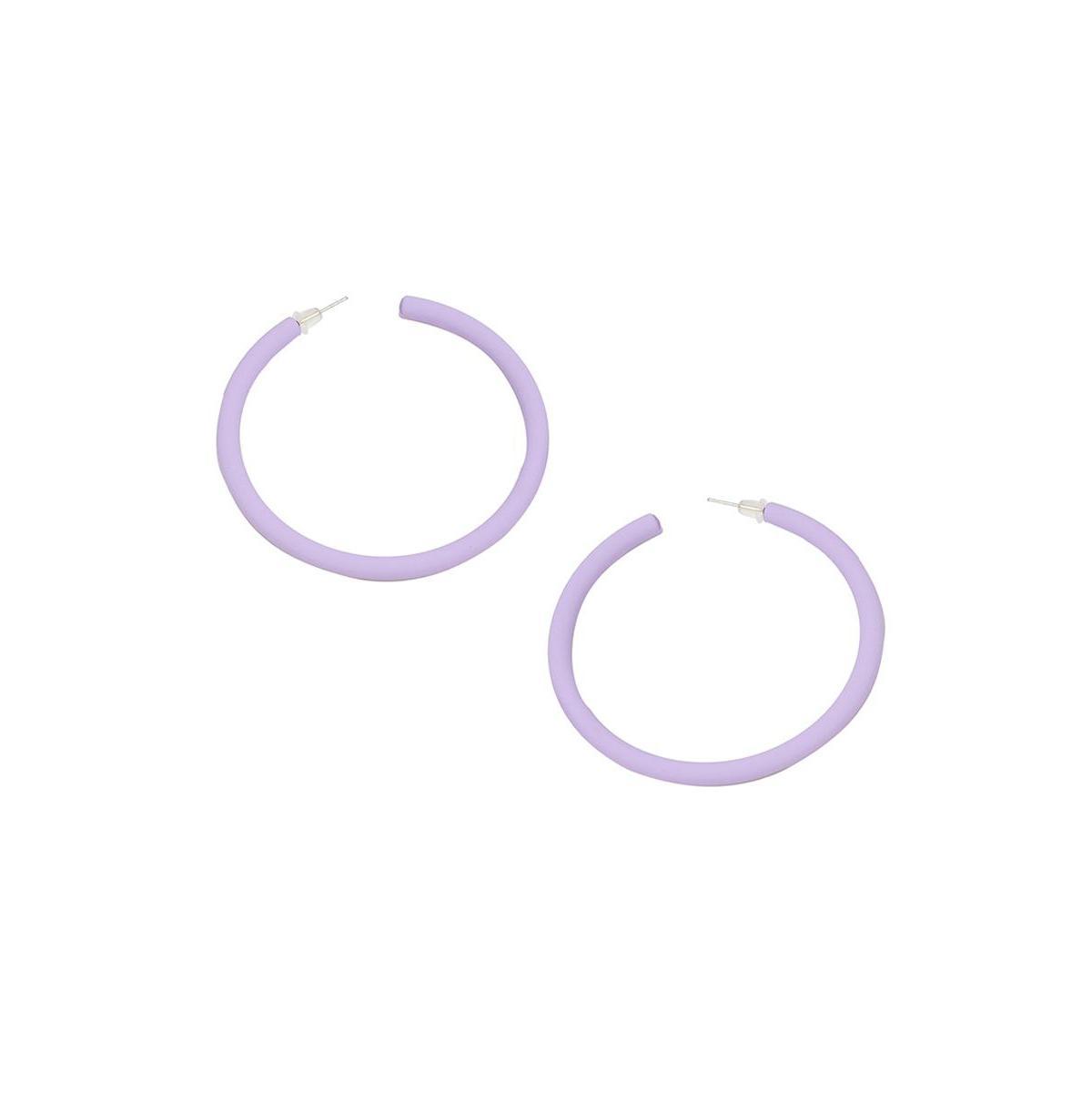 Sohi Womens Pastel Hoop Earrings Product Image