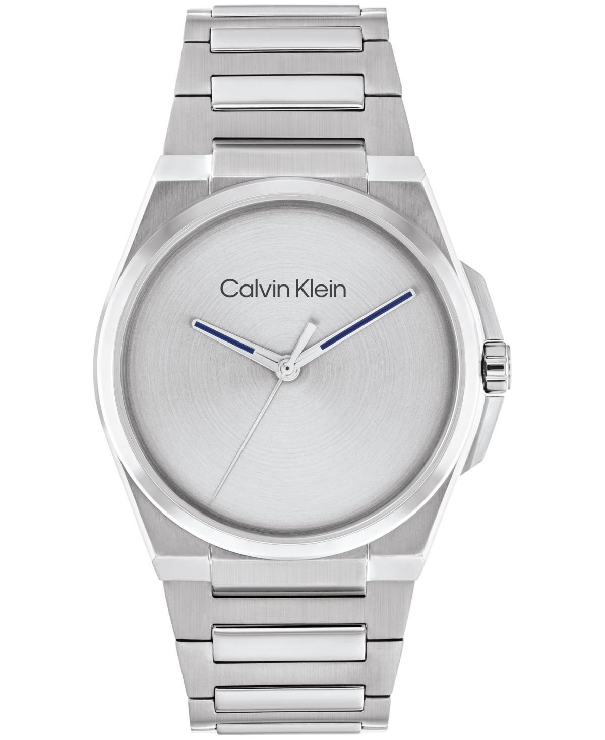 Calvin Klein Mens Brushed Dial H-Link Bracelet Watch - Black Product Image