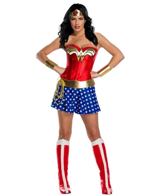 BuySeasons Womens Wonder Woman Plus Size Deluxe Adult Costume - Red Product Image