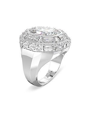 Womens Mesmera Rhodium-Plated & Crystal Octagon Ring Product Image