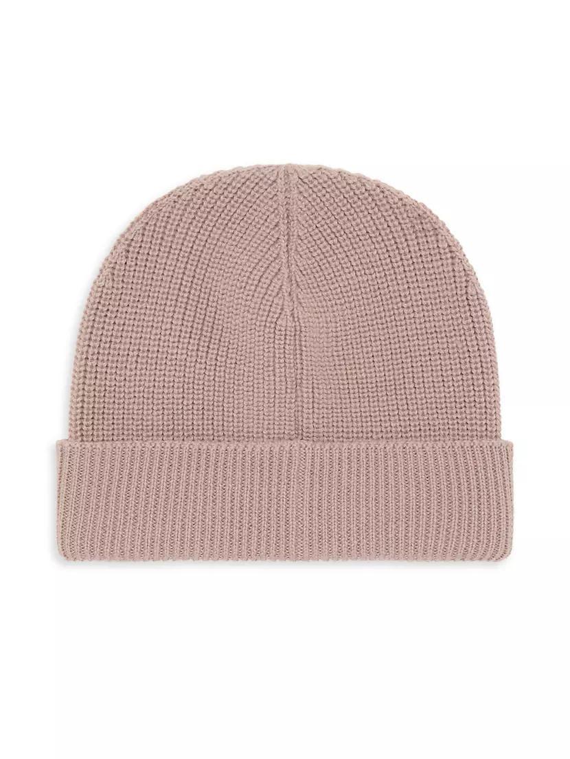 Wool Ribbed Knit Logo Patch Beanie Product Image