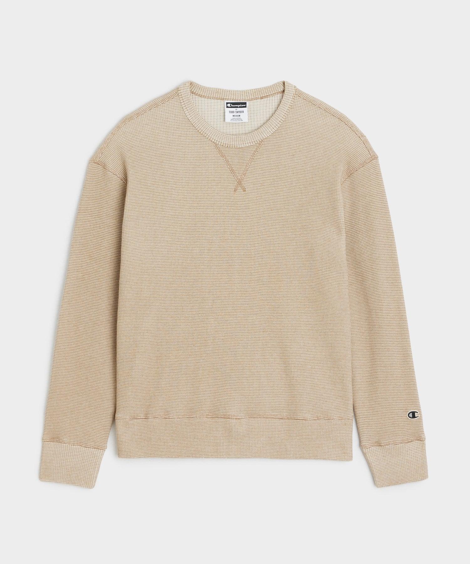 Champion Oversized Waffle Crewneck in Camel Product Image