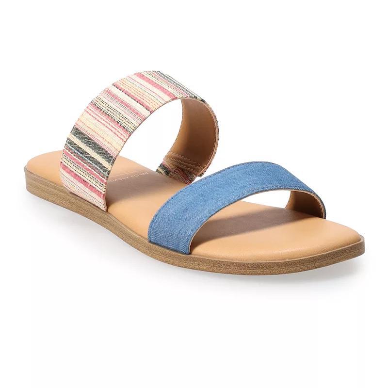 LC Lauren Conrad Sunstone Womens Slide Sandals Blue Product Image