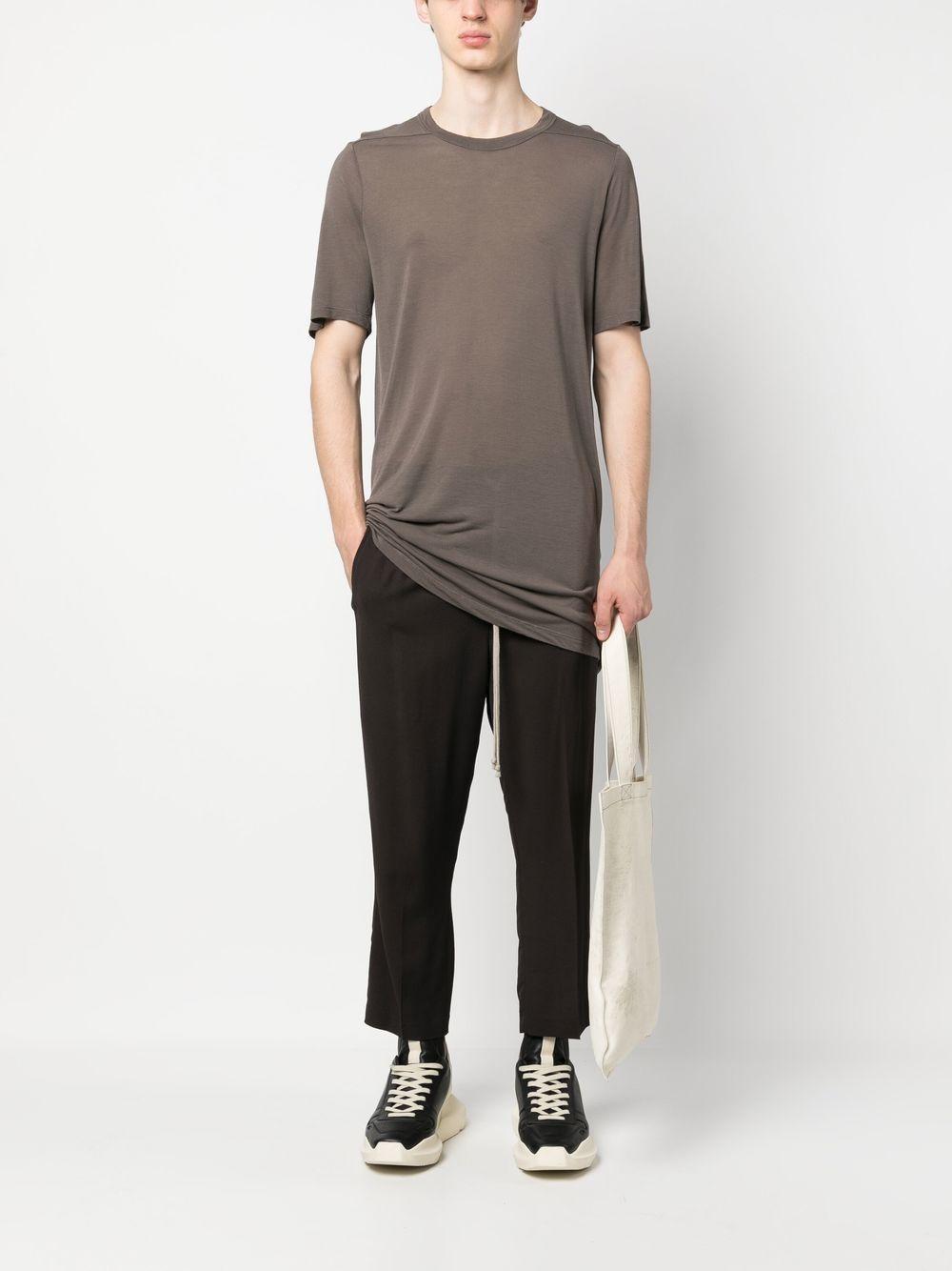 Crew Neck Long-length T-shirt In Braun Product Image