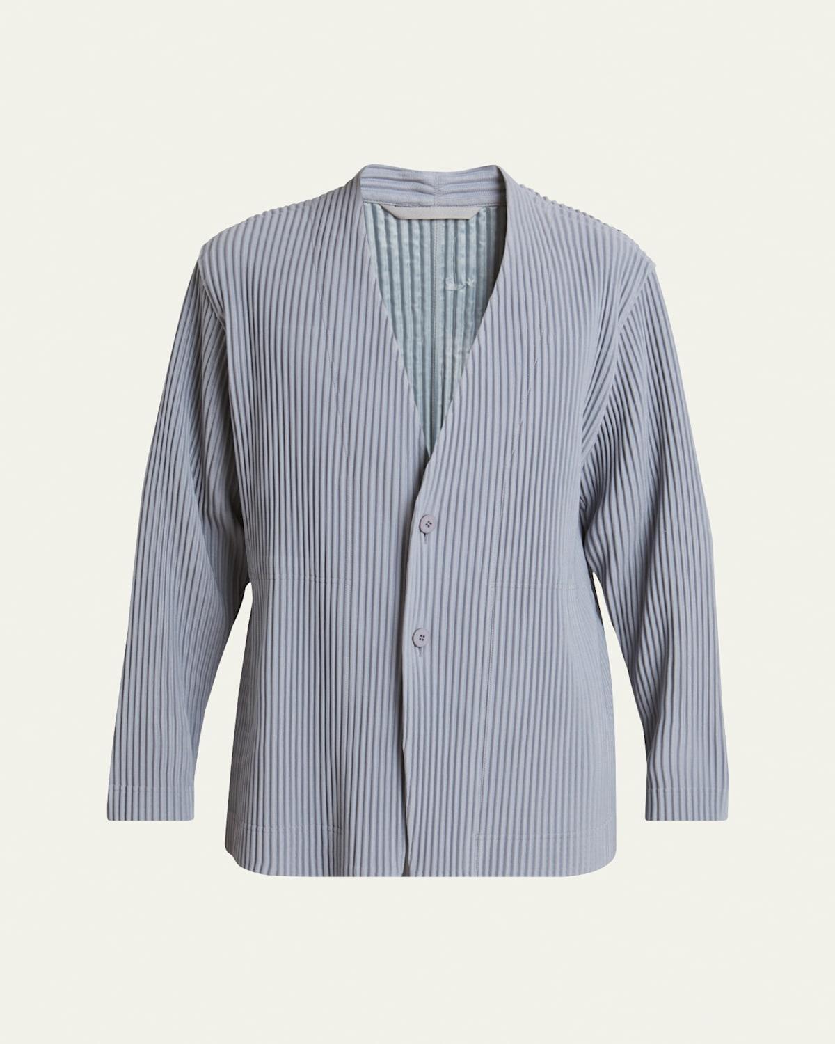 Men's Pleated V-Neck Sport Jacket Product Image