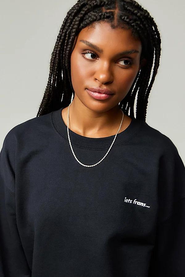 iets frans. Black Marl Sweatshirt Womens at Urban Outfitters Product Image