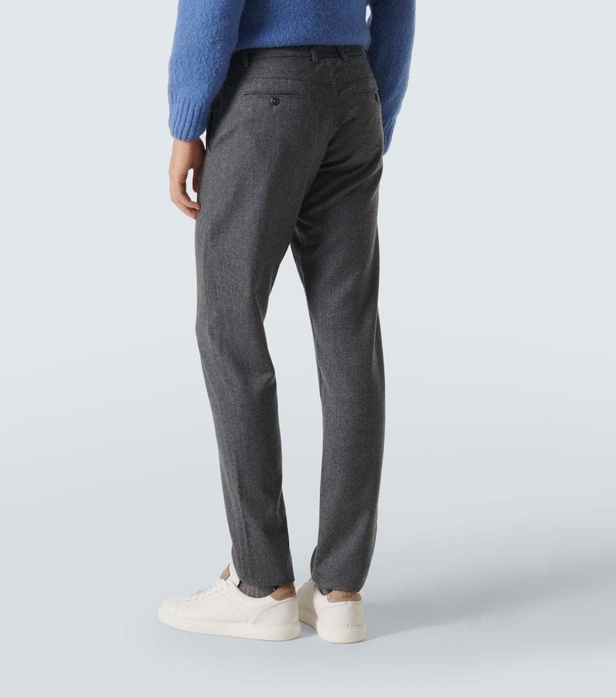 CANALI Wool Straight Pants In Grey product image