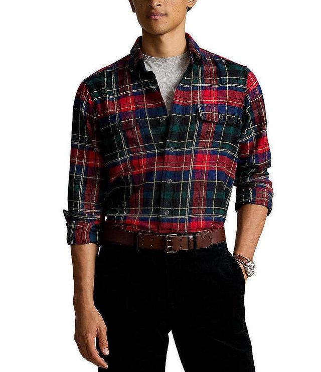 Polo Ralph Lauren Classic Fit Plaid Flannel Long Sleeve Workshirt Product Image