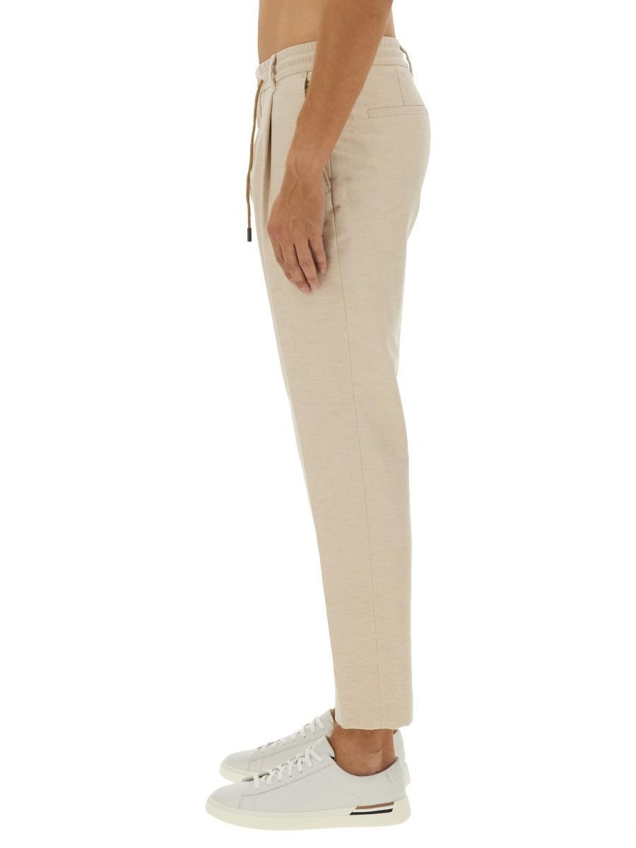 HUGO BOSS Cotton Pants In Beige Product Image