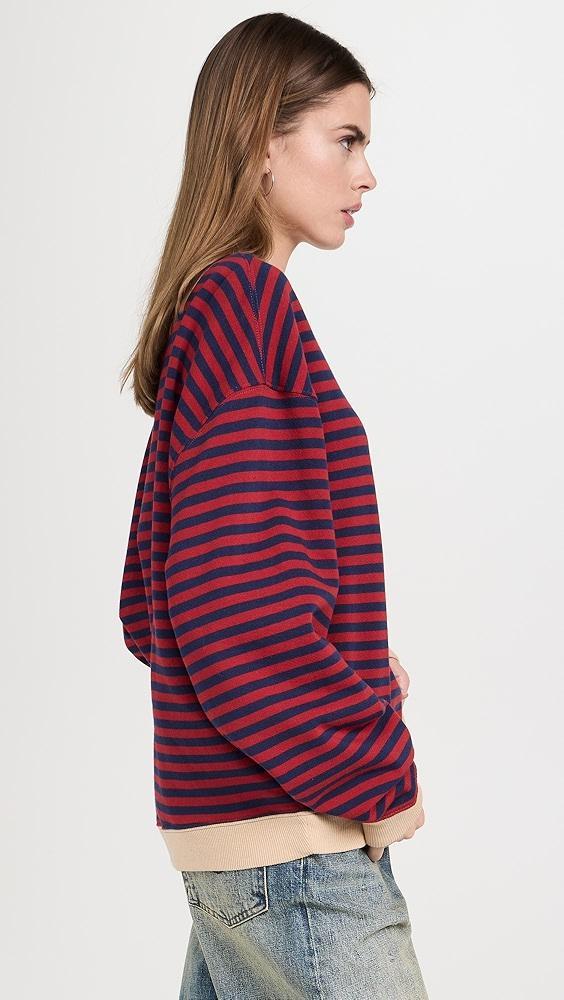 Free People Classic Striped Crew Sweatshirt | Shopbop Product Image