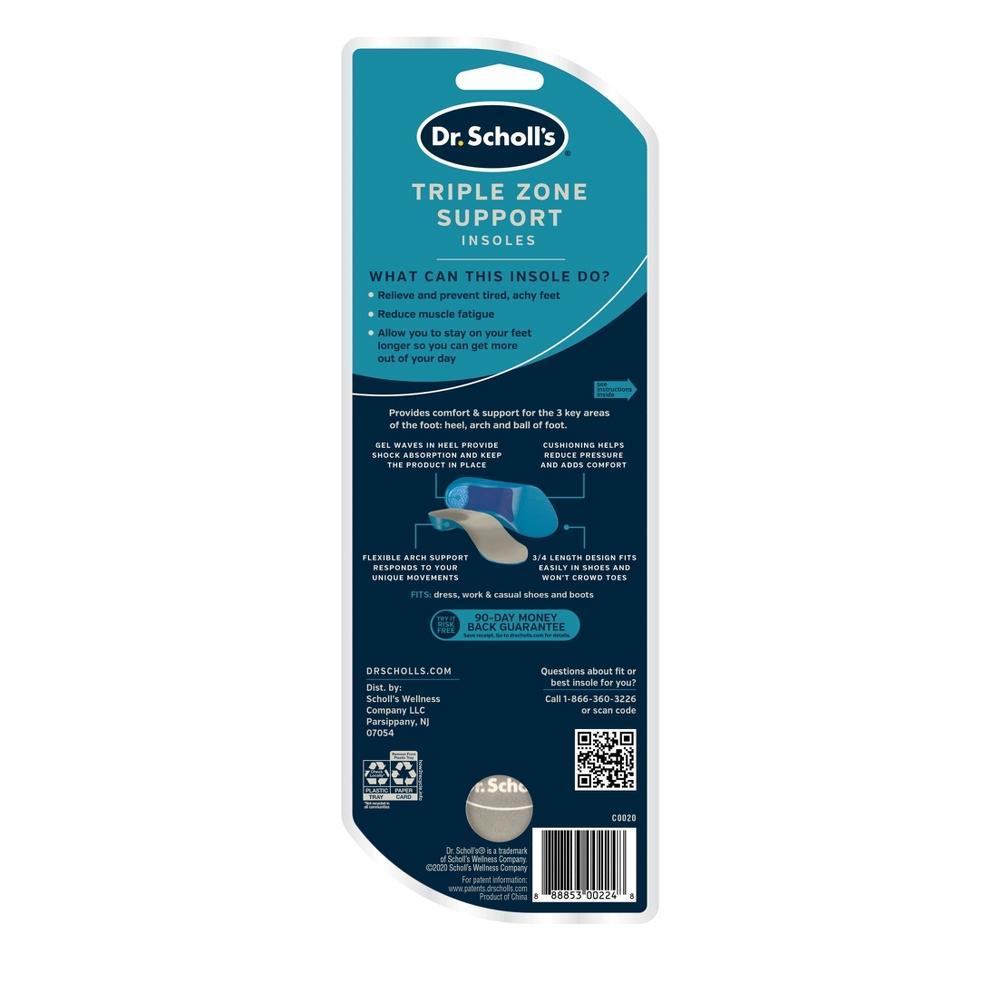 Dr. Scholl's Triple Zone Comfort Insoles for Men - Size (8-13) Product Image