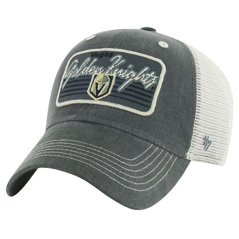 Mens 47 Charcoal Vegas Golden Knights Five Point Patch Clean Up Adjustable Hat Product Image