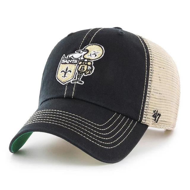 Mens 47 /Natural New Orleans Saints Legacy Trawler Trucker Clean Up Snapback Hat Product Image